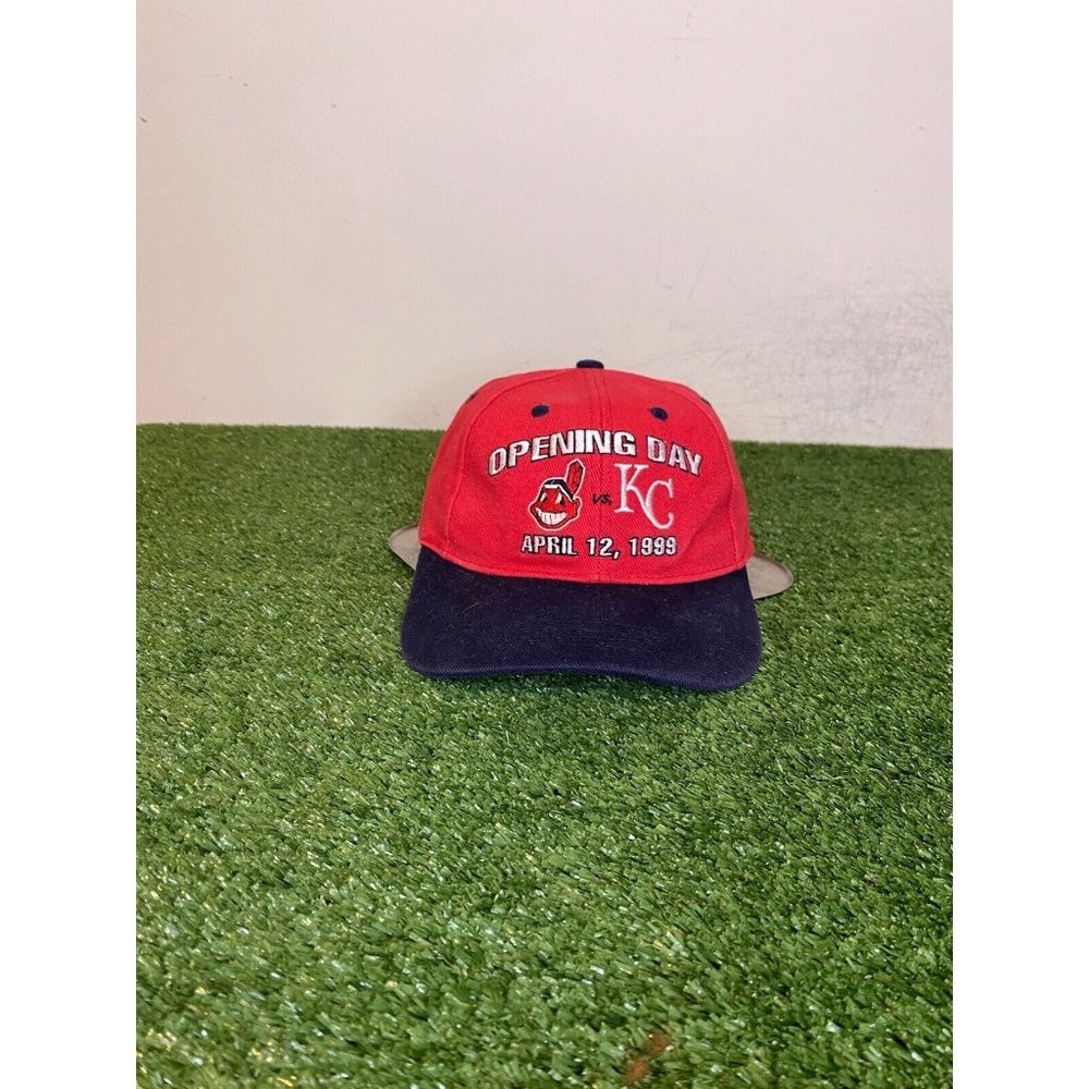 Vintage Cleveland Indians strapback hat cap Chief Wahoo Opening Day 1999